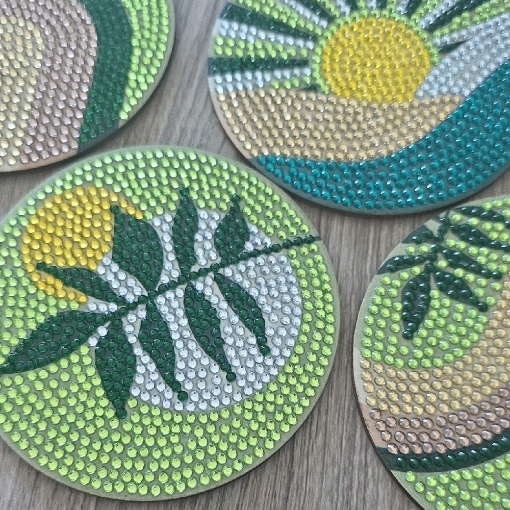 Colorful Woven Coaster Set - Picture 10 of 10